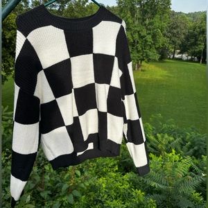 Philosophy checkered sweater
